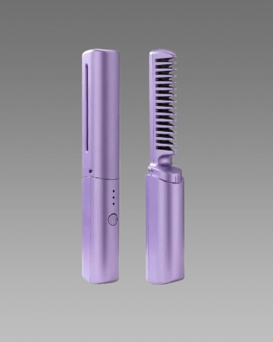 Portable Mini Hair Straightener Cordless Rechargeable Adjustable Hair Straightener Hot Comb